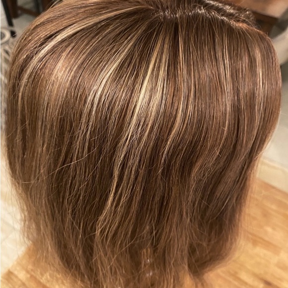 HUMAN HAIR Topper NEW WOT 100% Remy hair! Hidden Crown Brand Rooted Dark Blonde - Picture 16 of 16